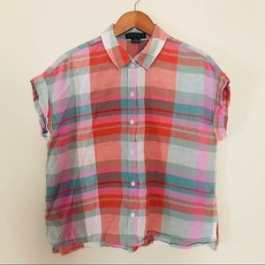 Sanctuary Bold Summer Plaid Button Down Shirt